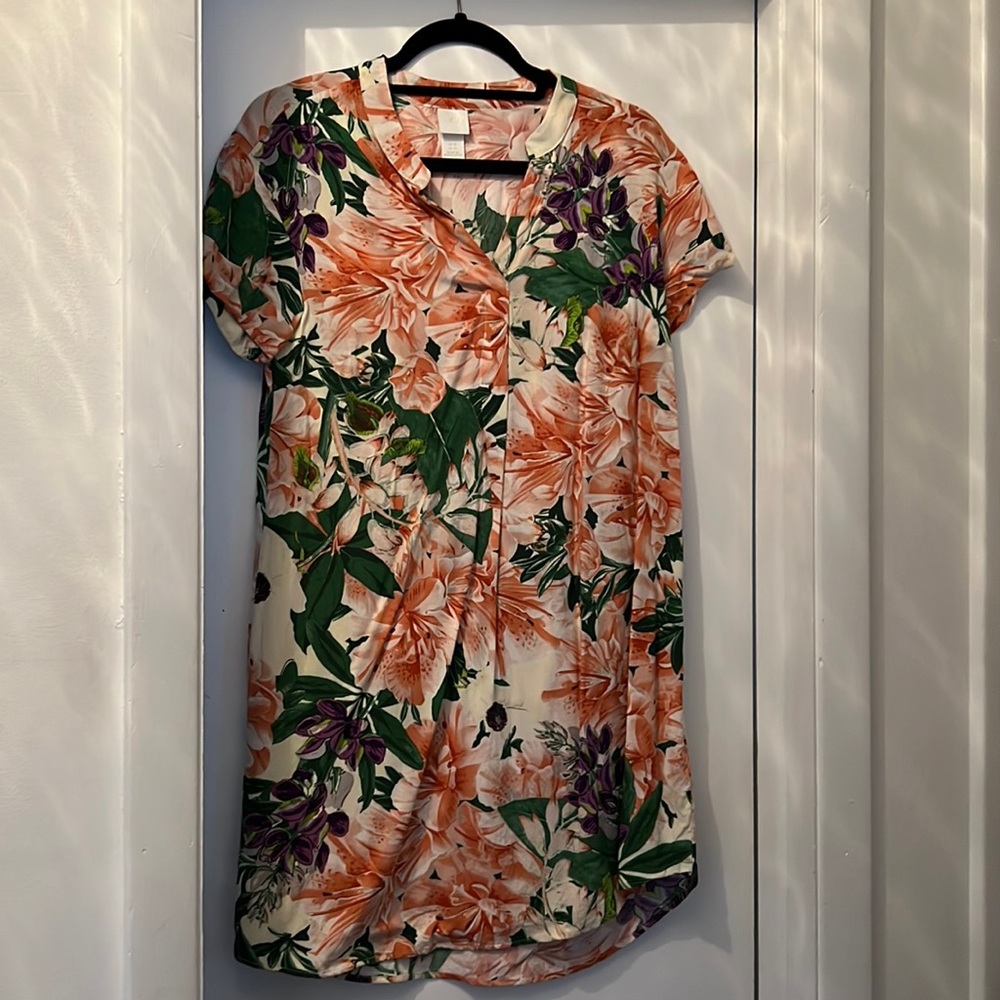 Floral Shirt Dress - Size XS